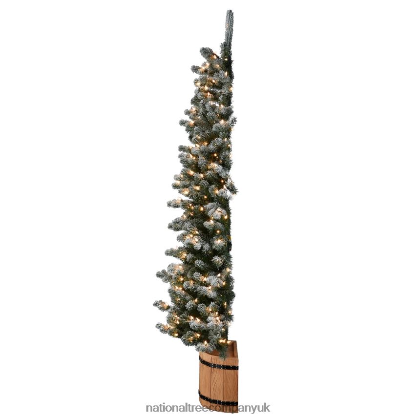 Trees | National Tree Company 6 ft Snowy Sheffield Spruce Slim Half Tree with Clear Lights F2L4F86